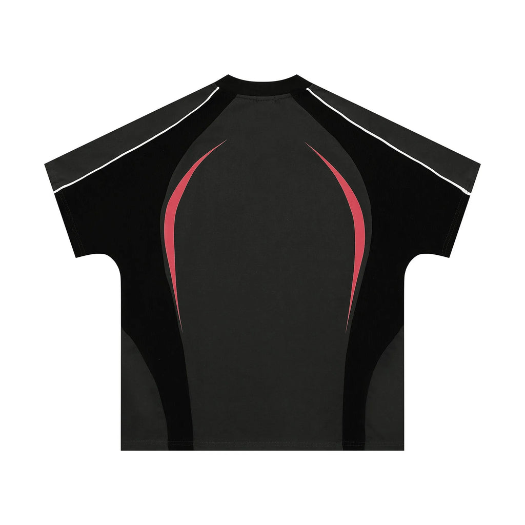Men's loose t-shirt with colour matching letters printed design in black and apricot colour options