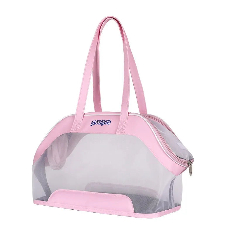MOORPET leather cat carry bag in Milan White colour with 25L capacity