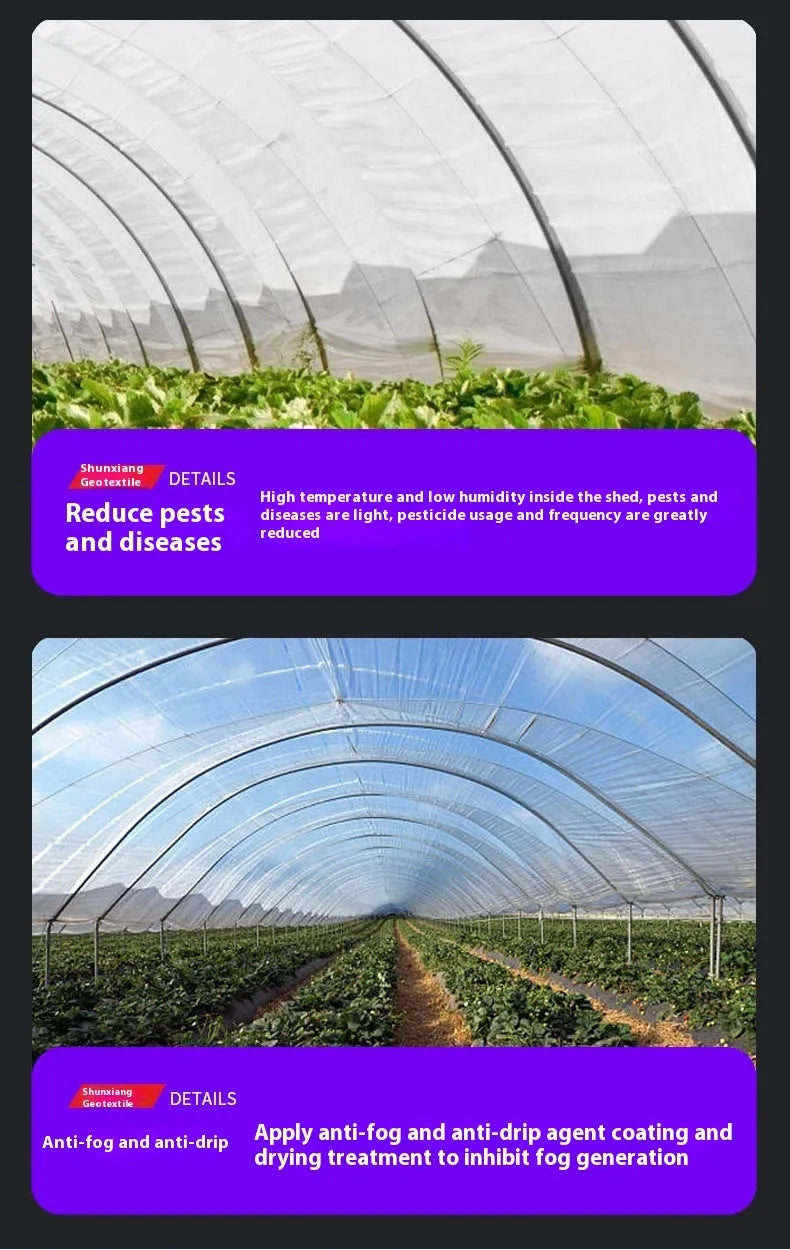 4x8 metre plastic greenhouse cold film sheet for vegetable shed insulation