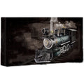 Metal colour printing assembled model puzzle of MG steam locomotive in brass and stainless steel, assembled size 17x5x8cm