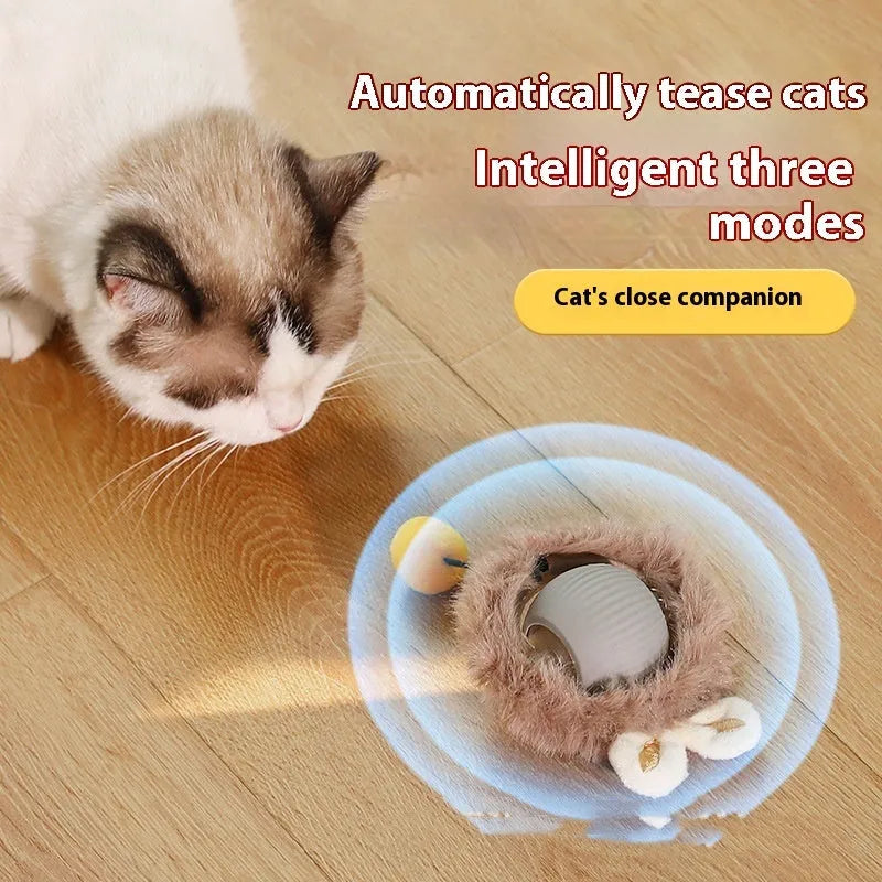 Interactive silicone cat rolling toy in multiple colour options including grey, green, and red