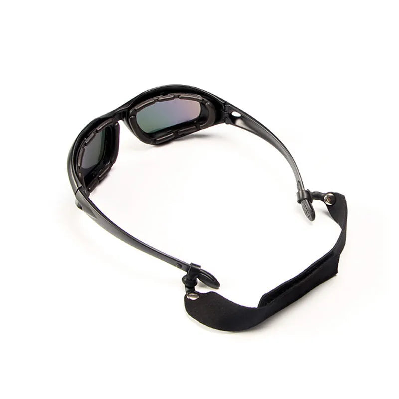 Tactical polarised sports sunglasses with a full-rim polycarbonate frame on a plain background.