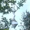 Metal rotating wind runner garden decoration pendant in colourful finish, 12.8x60cm