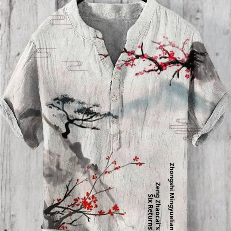 3D digital animal print on a short sleeve polyester shirt, shown in one of multiple available colours.