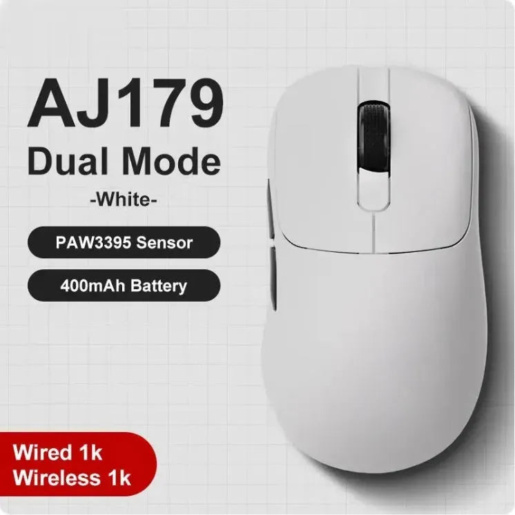 AJ159 gaming mouse in eight colour options with tri-mode wireless wired Bluetooth connectivity