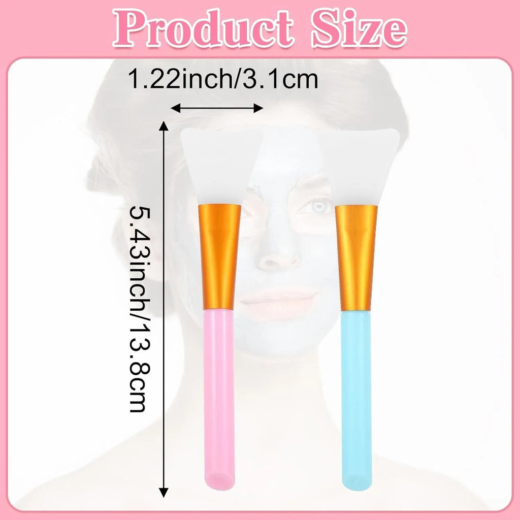 Reusable silicone face mask applicator spatula in assorted colours