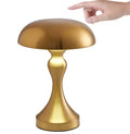 Metallic finish desk lamp with USB charging and touch control for three colour temperatures