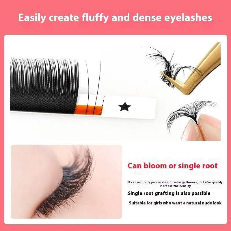 Close-up of 16-row dense mink hair false eyelashes showing length options from 8mm to 18mm.