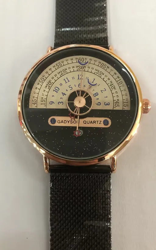 M-1288 men's sports watch with 40mm round dial and stainless steel strap
