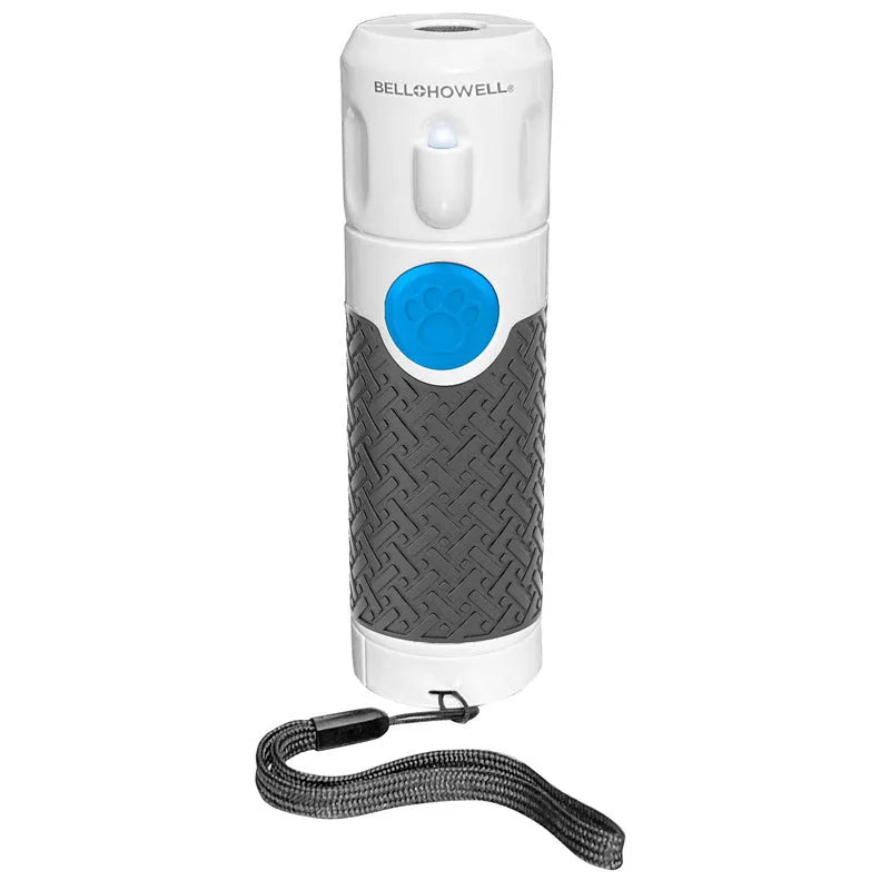 White ultrasonic dog trainer handheld device for bark control training