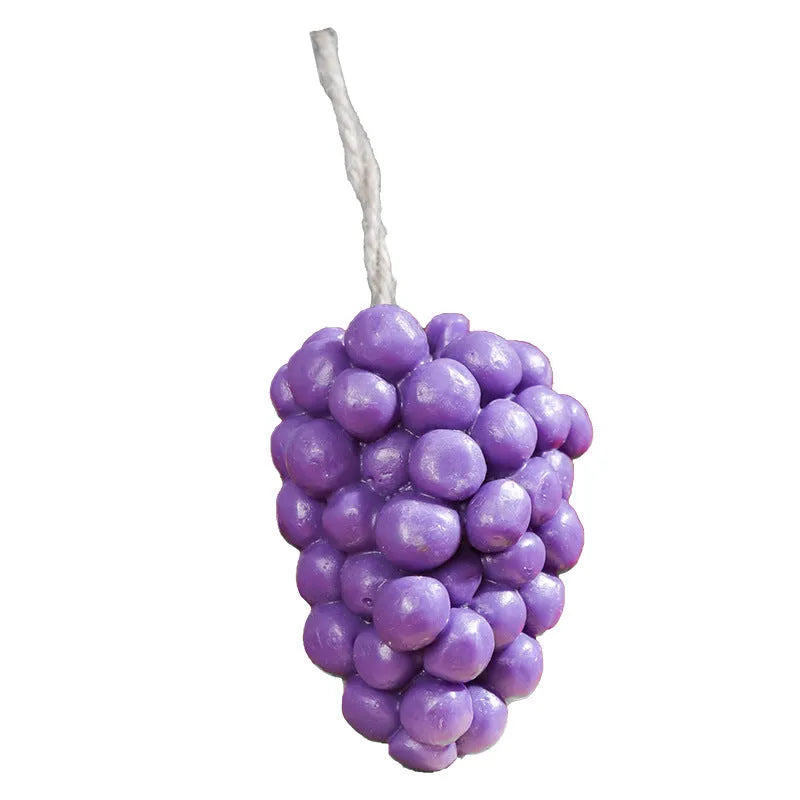 Purple and green grape cluster handmade soap bar, 80g weight