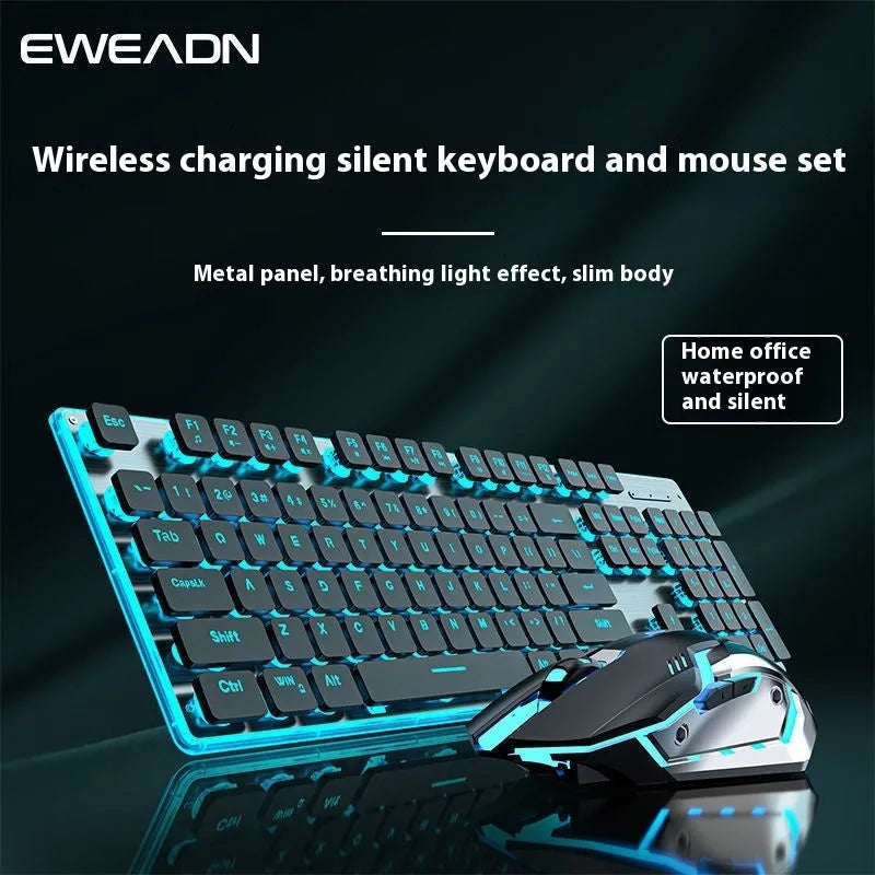 Wireless Bluetooth keyboard with mute button showing Cherry Blossom Pink backlight illumination