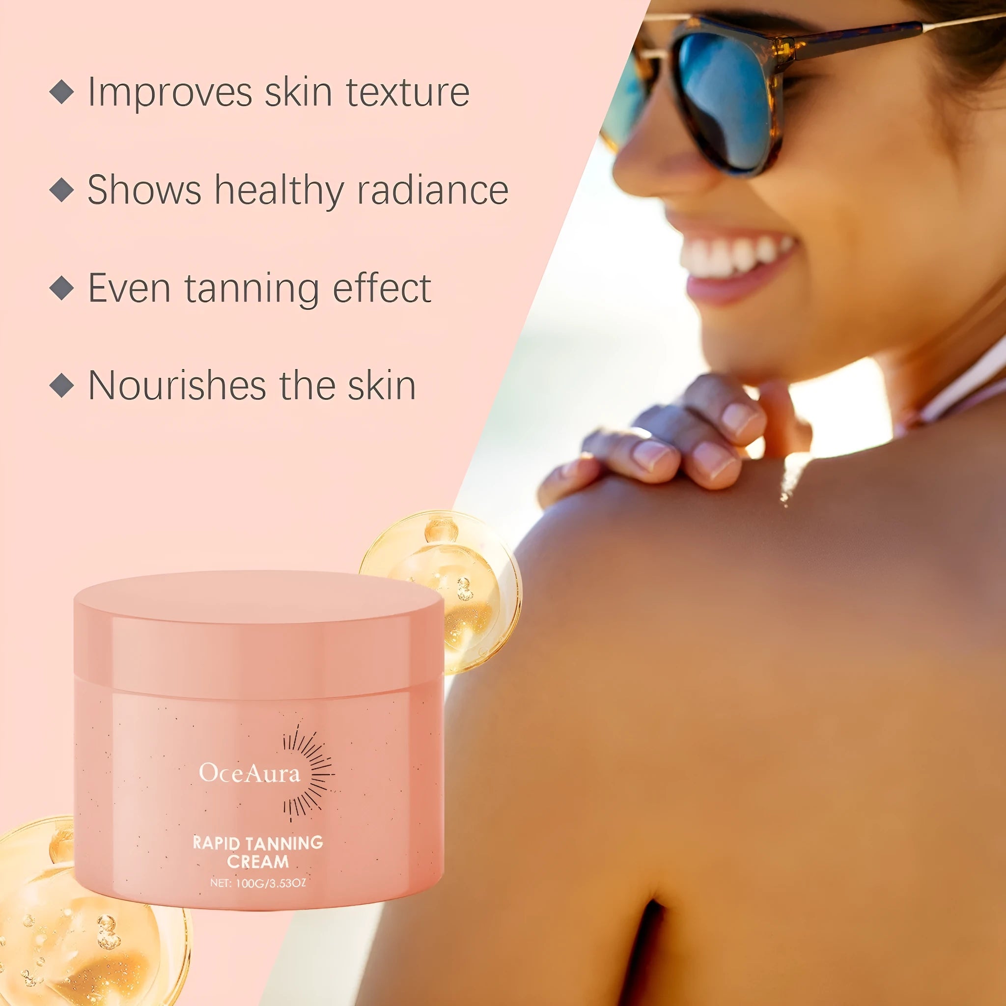 100g darkening cream container for temporary skin tone enhancement