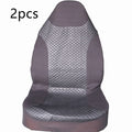 Black quilted universal car seat cover for front seats with installation hooks