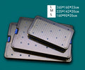 Silicone disinfection box with transparent lid in three different sizes for UV sterilising personal items.