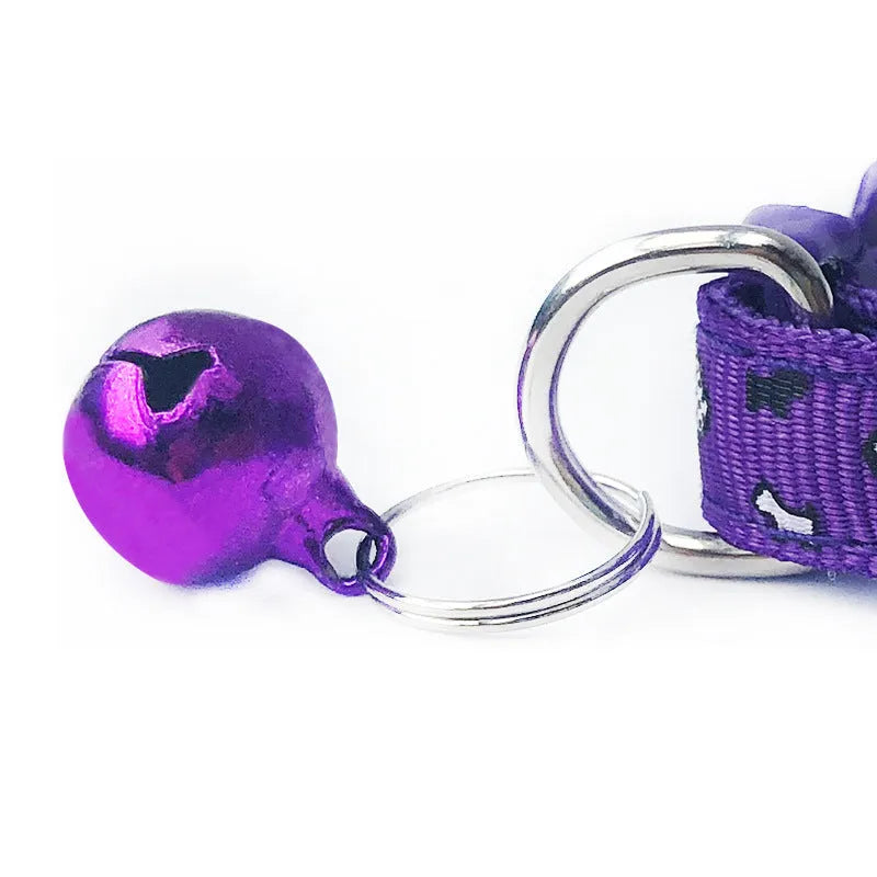 PP patch bell collar for small pets, 1.0cm width, cartoon pattern, six colours available