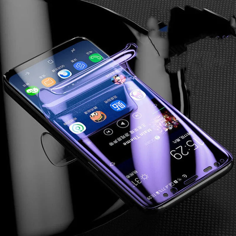 Purple light hydraulic film curved screen protector for Samsung Galaxy phones