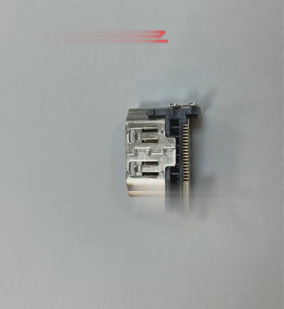 Silver HDMI host socket interface connector for gaming machine accessories