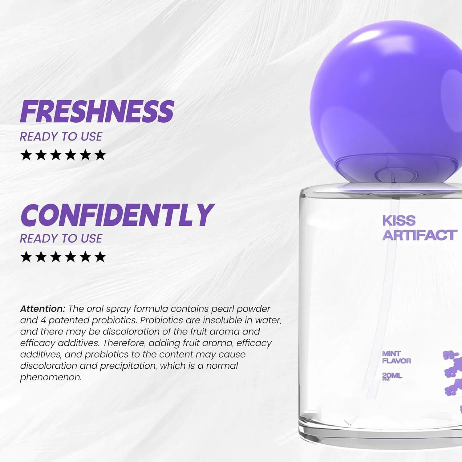 20ml portable probiotics oral spray bottle with spray nozzle for hydrating oral care