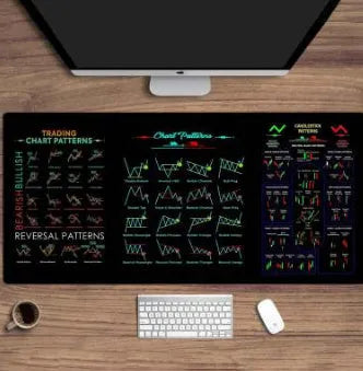 Black rubber calculator mouse pad with anti-slip base on desktop