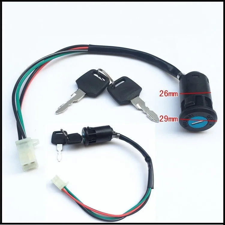 Waterproof plastic electric door lock actuator for car central locking systems with wiring connectors