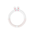 Rabbit fur winter steering wheel cover with cartoon embroidery in 38cm diameter