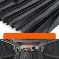 Auto retractable car sun curtain in thick opaque cloth with roller shutter mechanism