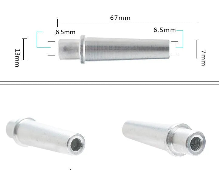 Portable blue pneumatic sandblasting gun with hose connector and 6.5mm nozzle.