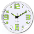 8 inch luminous wall clock with 20cm diameter modern plastic case