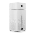 Black or white desktop USB humidifier with 1000ml water tank dimensions 103x103x218mm