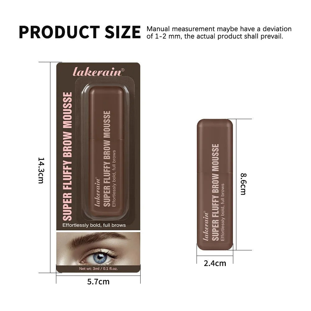 Eyebrow cream tube showing brown colour variant for three-dimensional shaping