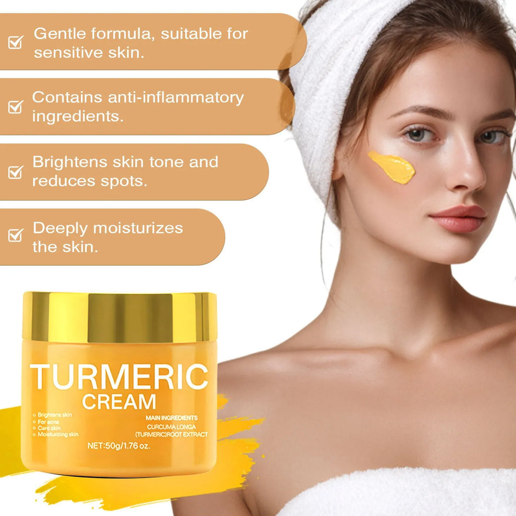 50g brightening moisturising cream jar with hydrating formula measuring 53mm × 48mm