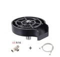 Stainless steel automatic glass washer with black ABS base and copper connection hose