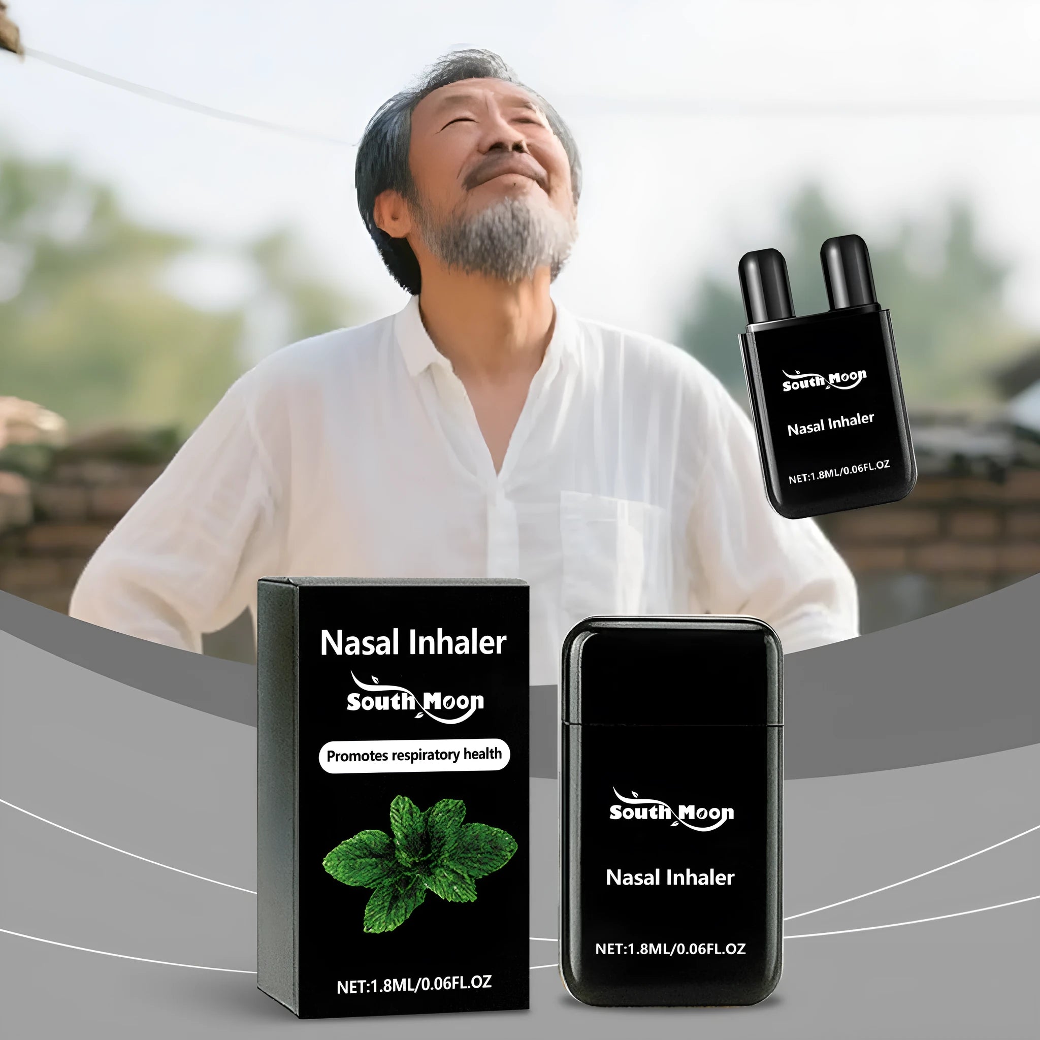 Body care nose drain plunger kit with nasal suction device and 1.8ml liquid solution