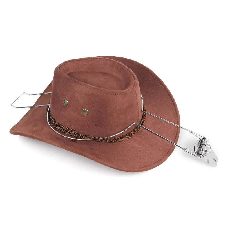 Brown iron car hat stand with a chrome-plated interior for vehicle organisation.