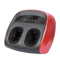 Flip automatic foot massager in black colour on a wooden floor.