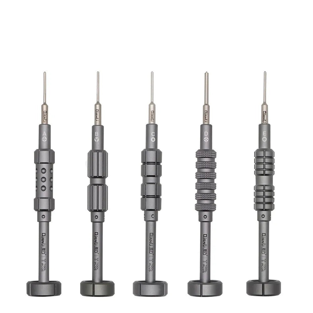Precision screwdriver with grenade-shaped aviation aluminium handle and T2 bit for iPhone repair