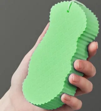 3D fish scale pattern bath sponge ball in super-soft sponge material for gentle body exfoliation