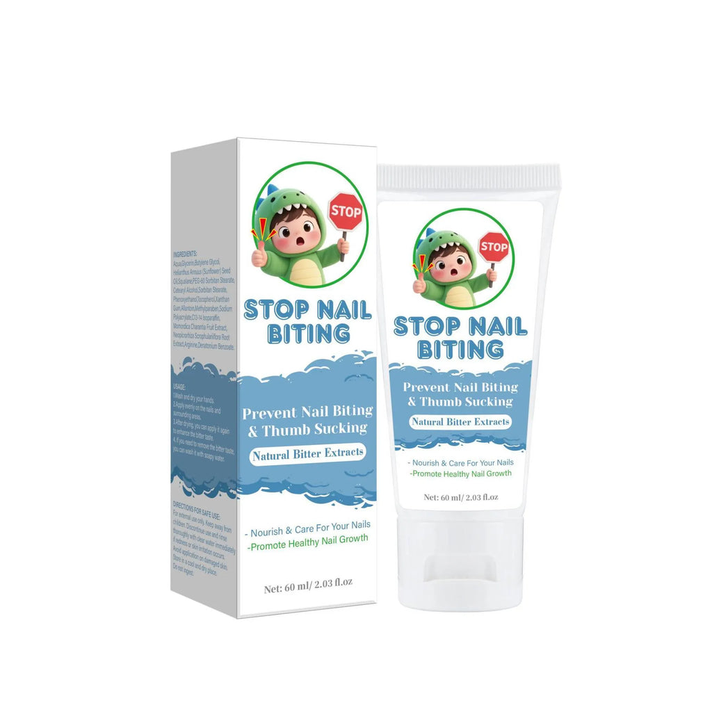 60ml nail biting deterrent cream bottle in 4x4x12.3cm colour box