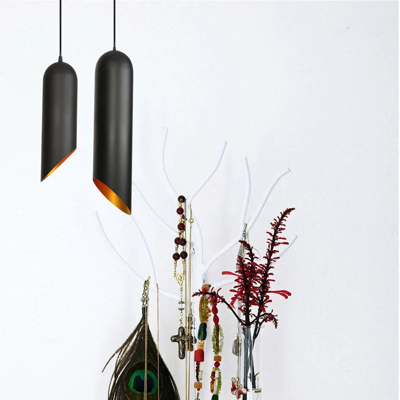 Matte black retro iron art chandelier for ceiling mounting in a bedroom or living room.