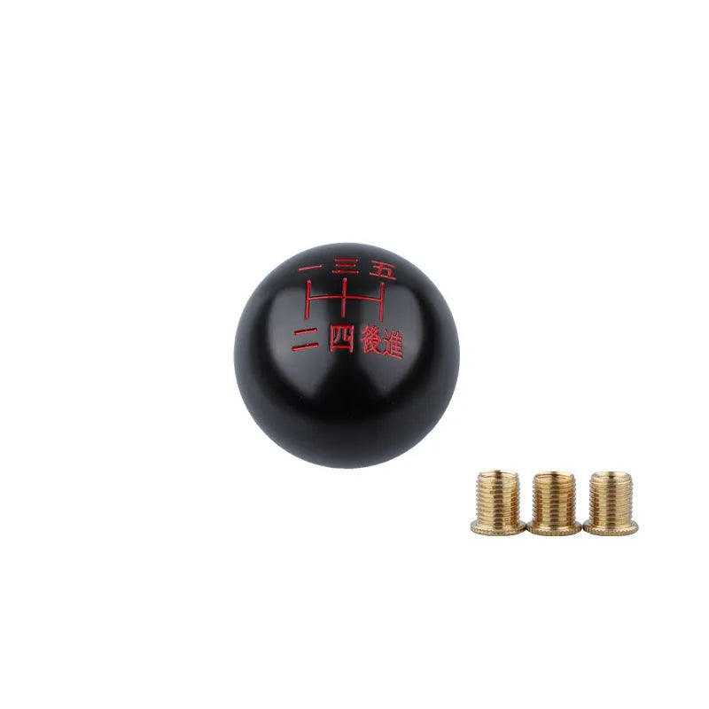 Aluminium alloy round car gear shift knob in multiple colour options for general fit modification.
