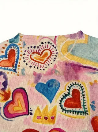 Loose fit lapel collar printed shirt in polyester fabric available in nine sizes