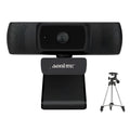 Black desktop computer teaching camera with integrated microphone and small bracket