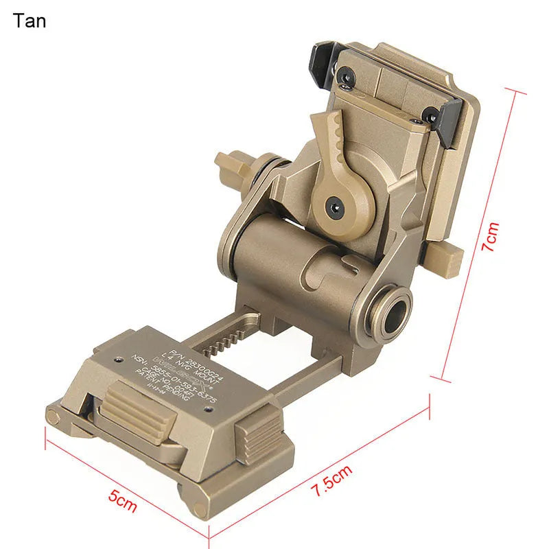 Dark earth metal alloy OPS breakaway helmet mount for L4 G24 night vision goggles