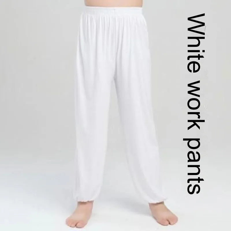 Children's high elasticity practice trousers for Sanda martial arts in black, red, or white