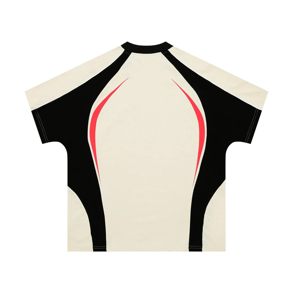 Men's loose t-shirt with colour matching letters printed design in black and apricot colour options