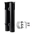Carbon double-layer plastic fishing rod rack mounted on motorcycle handlebars for rod transport