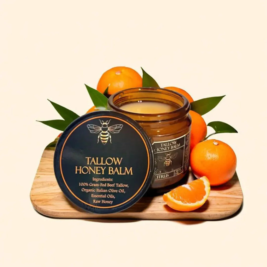 Honey Butter Moisturising Facial Cream in a 57g jar, shown with Citrus, Lavender, and Fragrance-Free variant options.