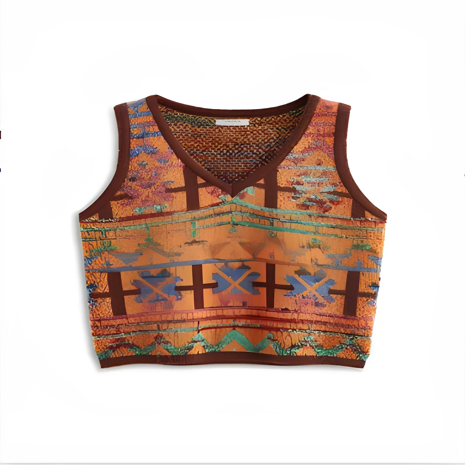Man wearing a loose-fitting round neck short sleeve printed t-shirt in bird eye polyester fabric.