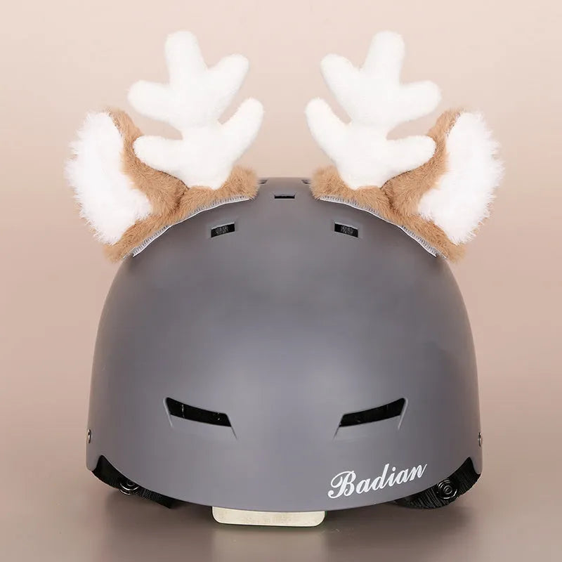 Soft plush cartoon character cover on an M-size bicycle helmet
